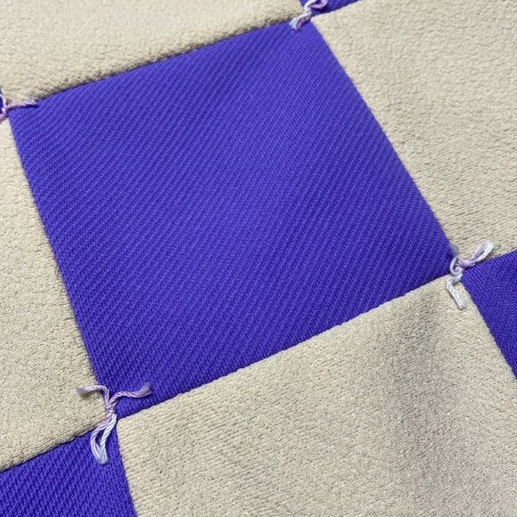 Block Square Quilt Colorful Homemade 80X66 Blanket - Picture 8 of 8